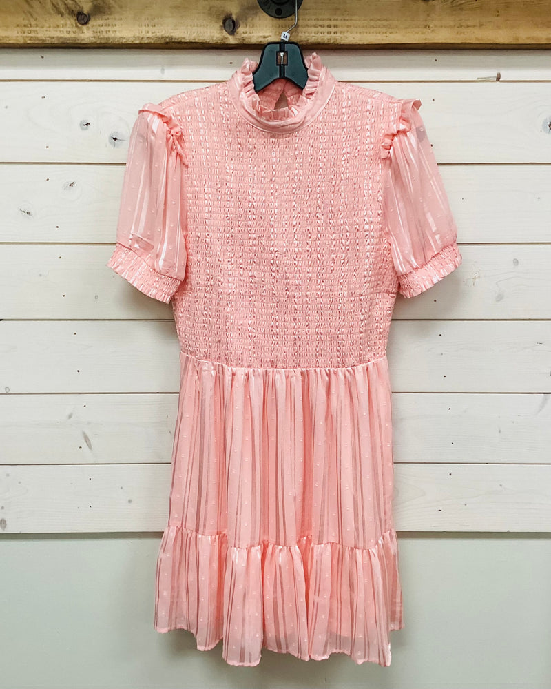 Peach Shimmer Dress