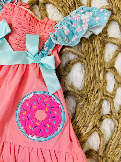 Pink Doughnut Capri Set Girls