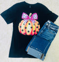 Polka Dot Pumpkin Graphic Tee Women's
