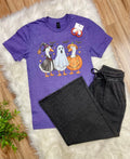 Purple Halloween Geese Graphic Tee Women's