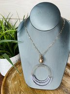 Purple Rhinestone Necklace and Earrings women's