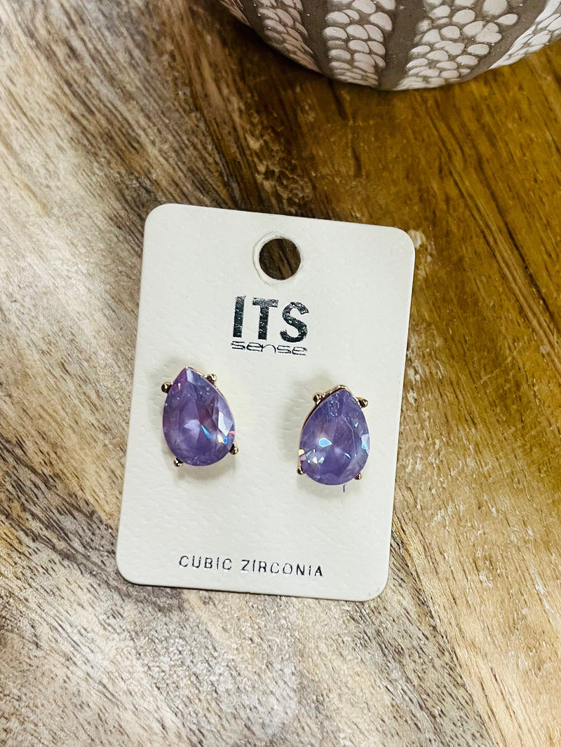 Rhinestone Teardrop Earrings
