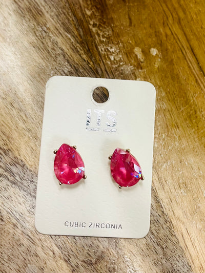 Rhinestone Teardrop Earrings