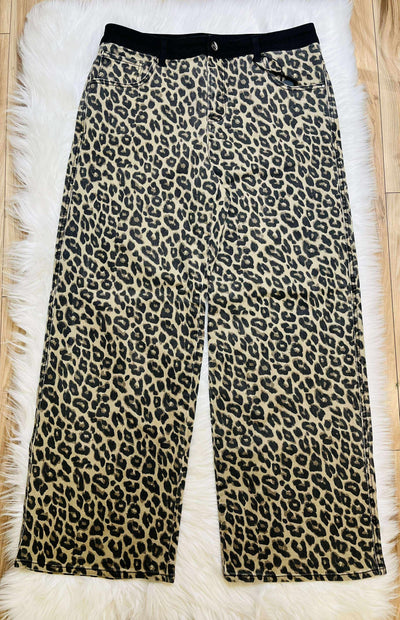 Risen Curvy Leopard Pull on Jeans