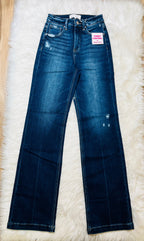 Risen Dark Wash High Rise Straight Jeans 5947 Regular and Curvy