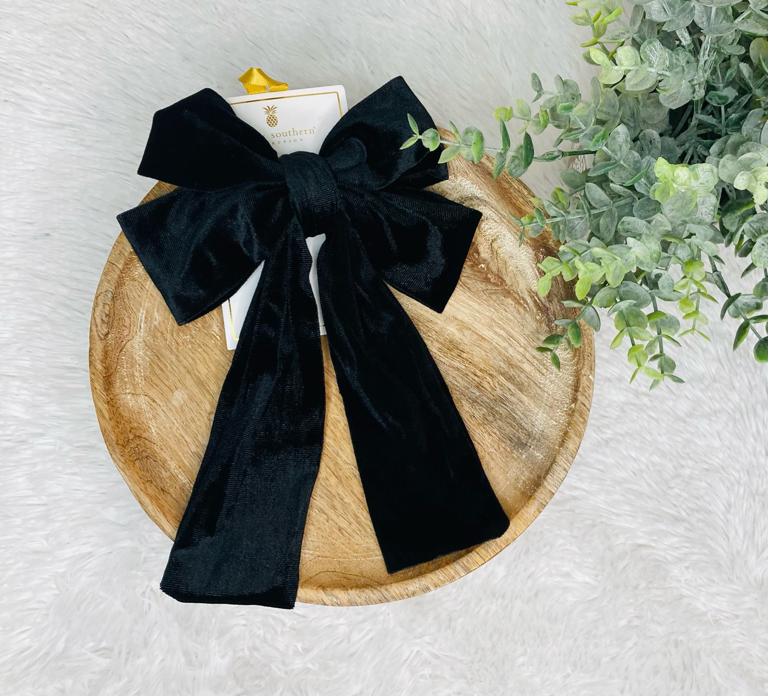 Simply Southern Black Long Bow - Mini Mee Boutique
