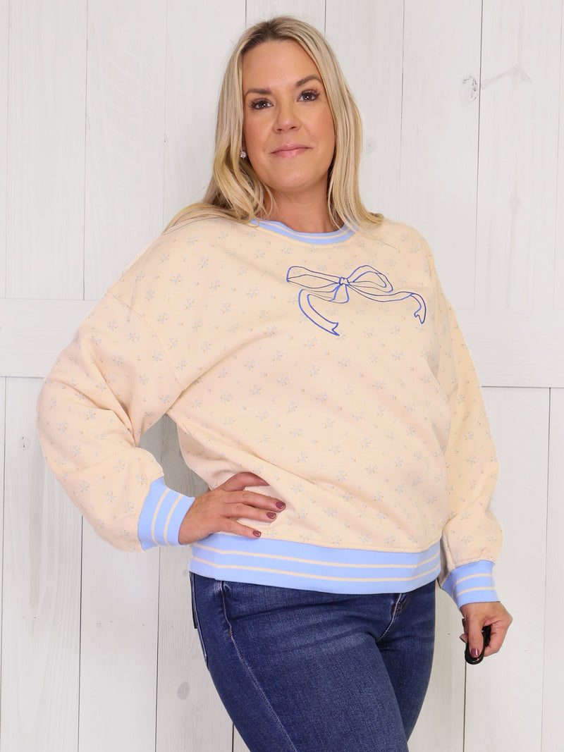 Simply Southern Bow Little Things in Life Sweater Pullover