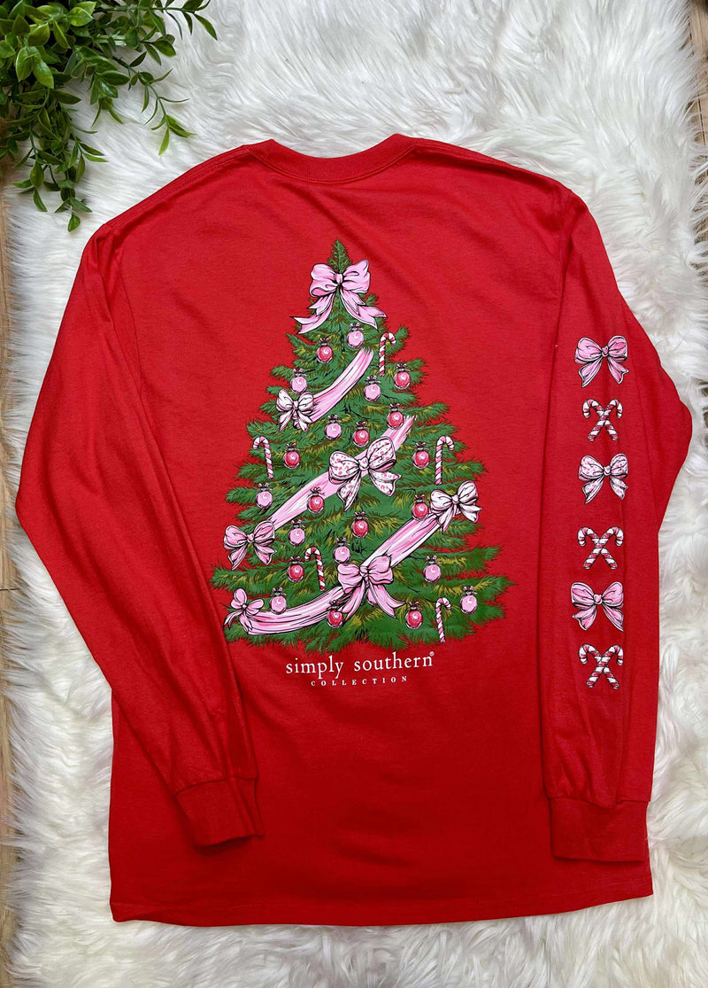 Simply Southern Christmas Tree Long Sleeve Tee