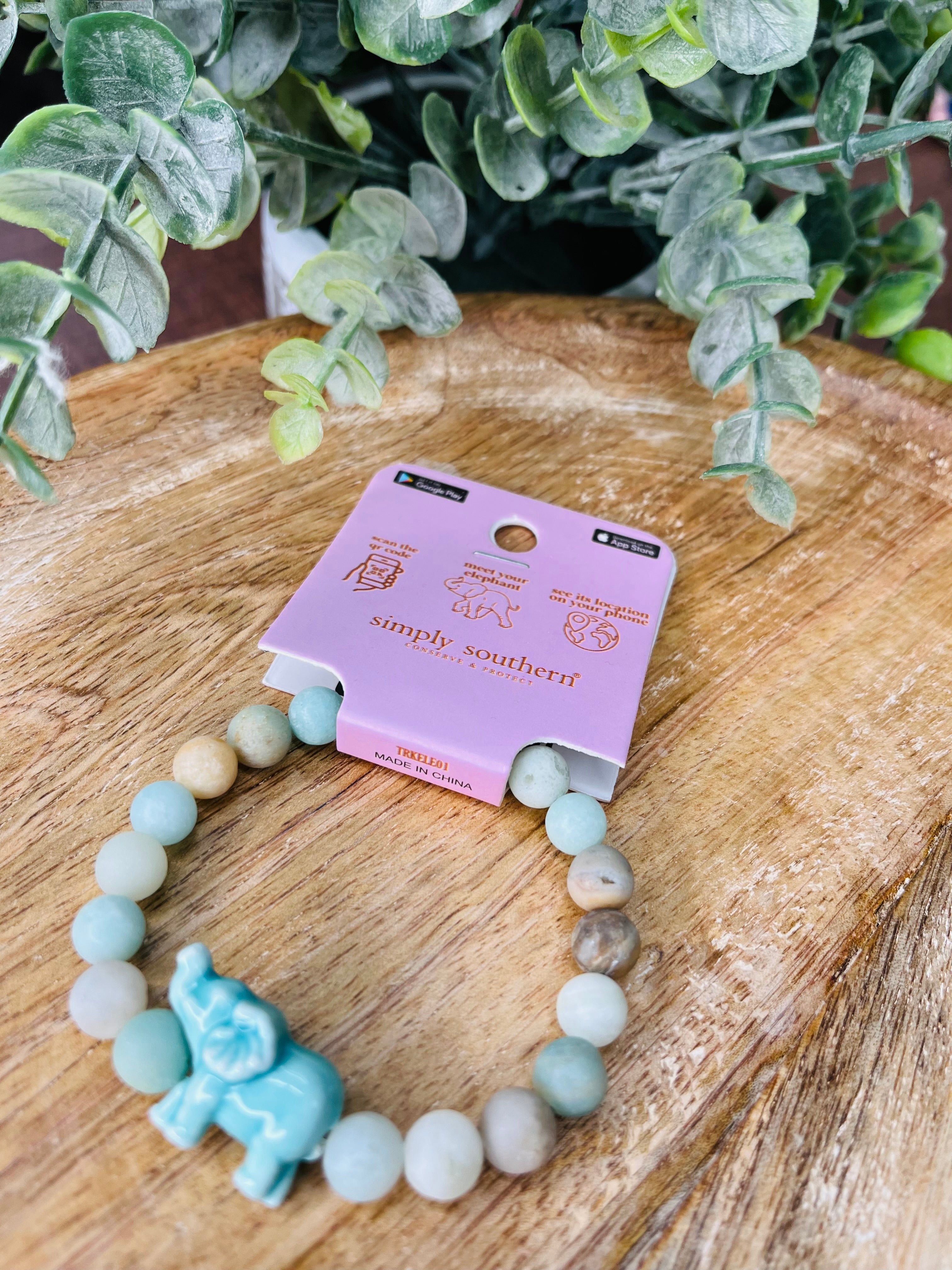 Simply Southern Elephant Tracker Bracelet women's