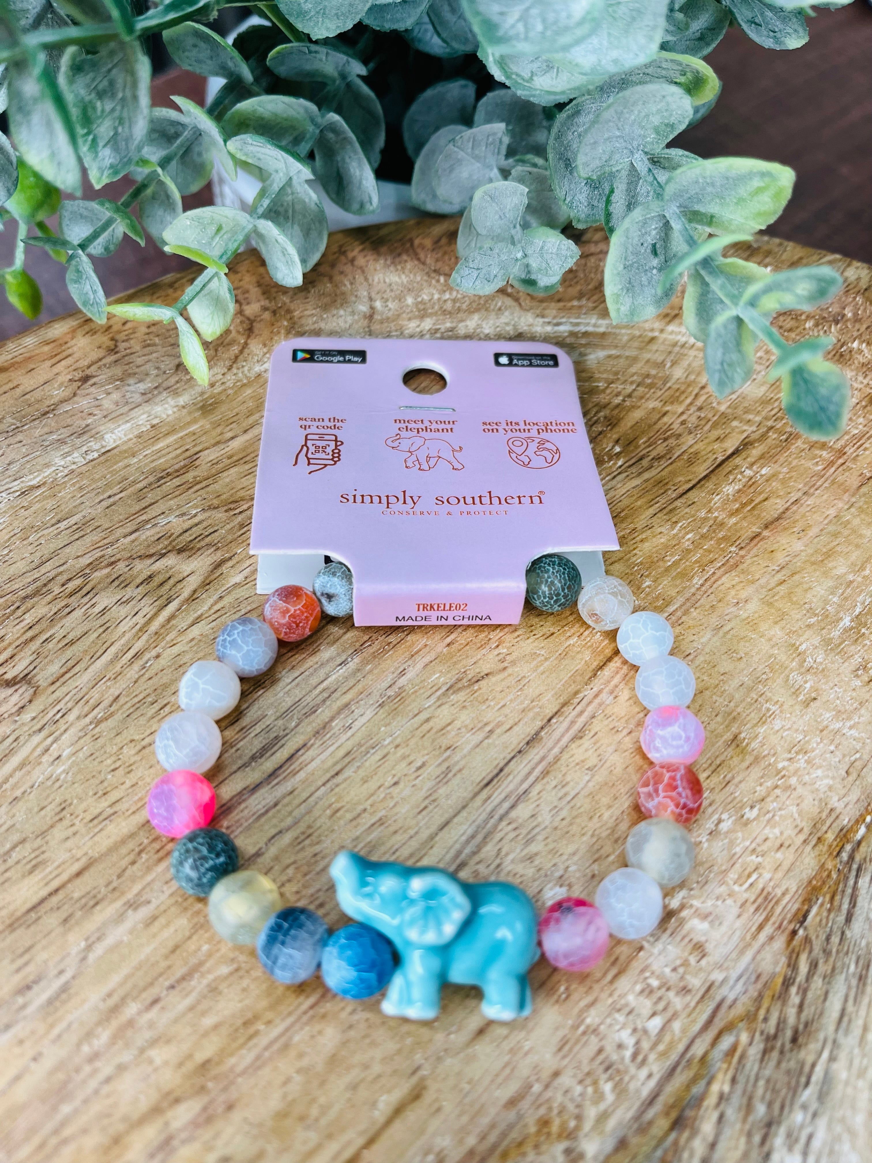 Simply Southern Elephant Tracker Bracelet women's