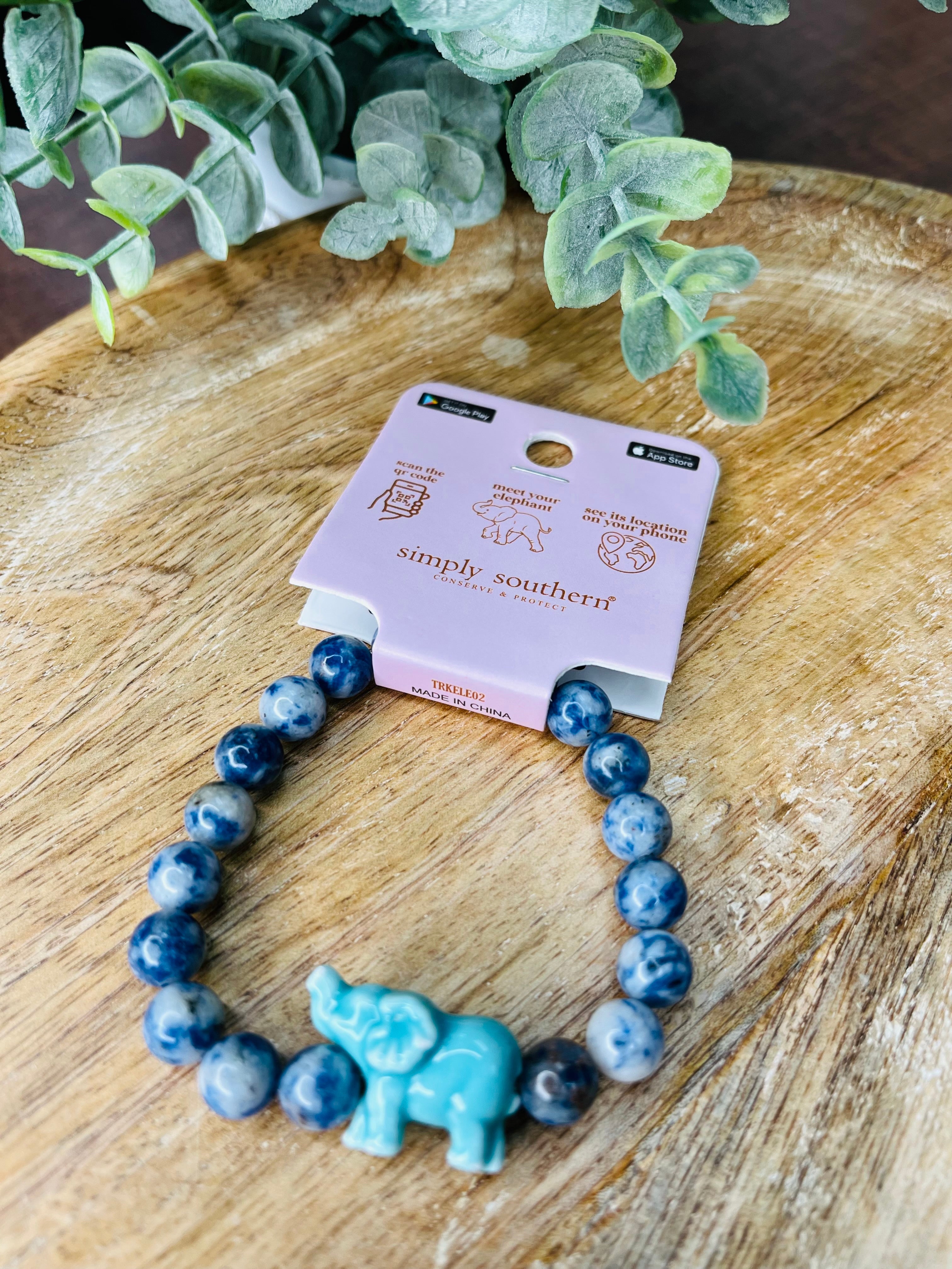 Simply Southern Elephant Tracker Bracelet women's