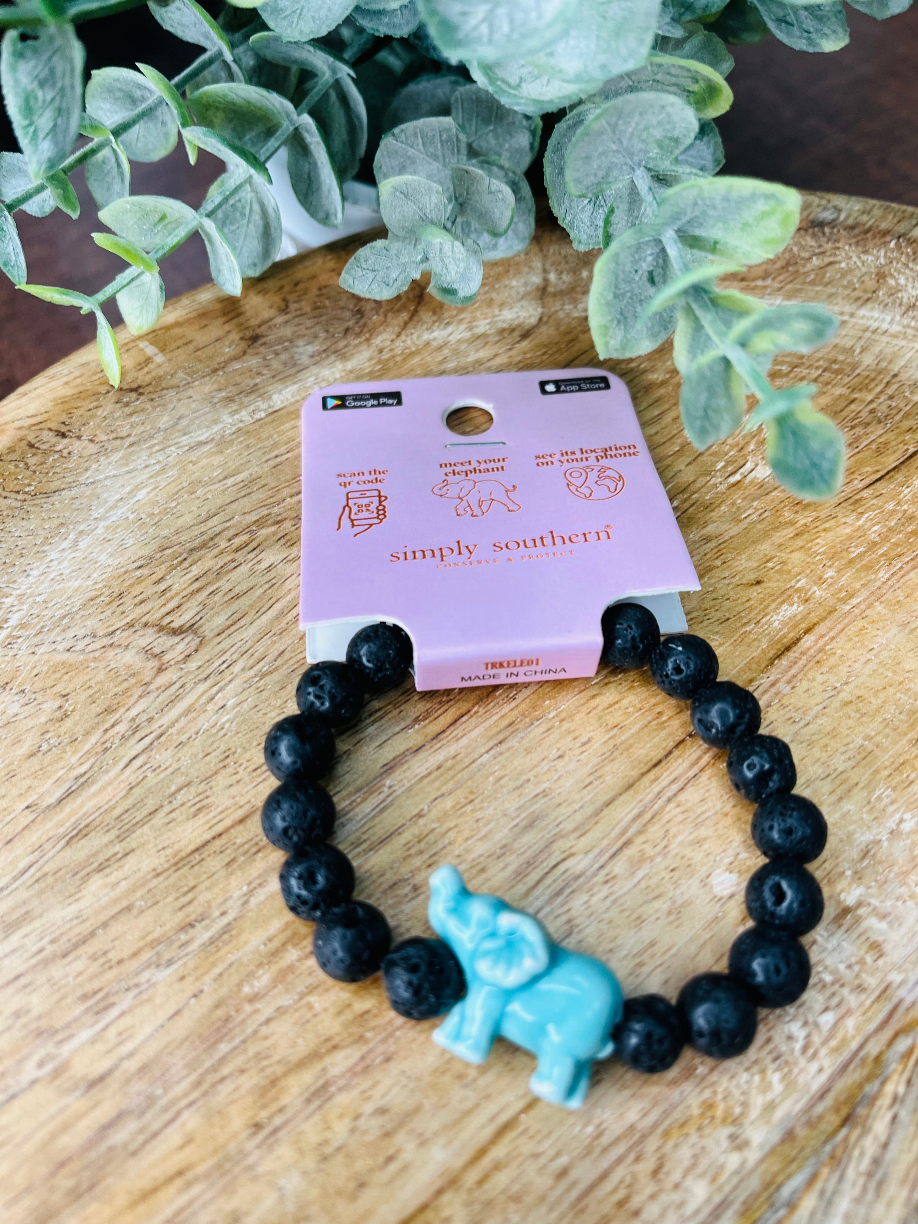 Simply Southern Elephant Tracker Bracelet women's