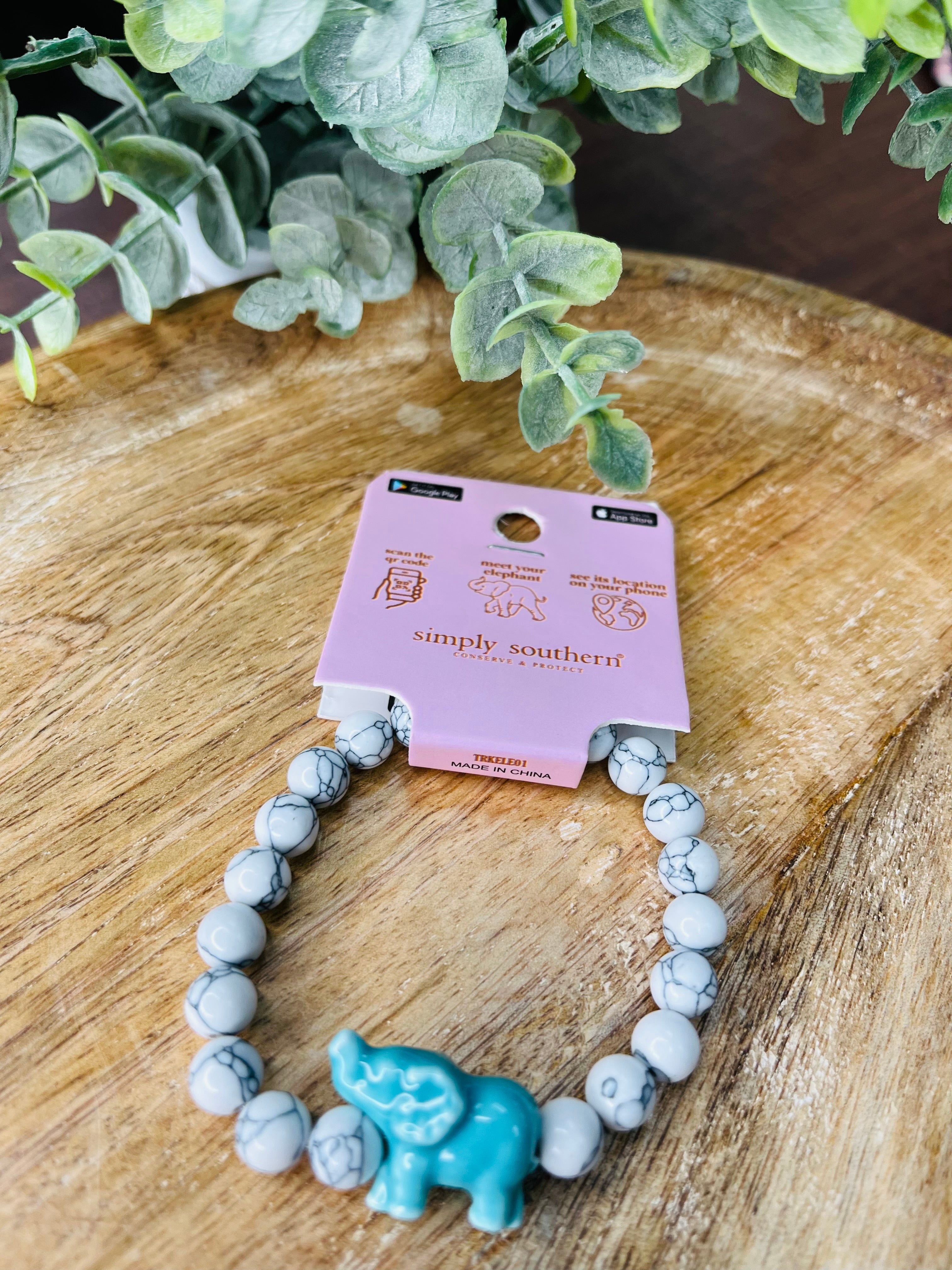 Simply Southern Elephant Tracker Bracelet women's