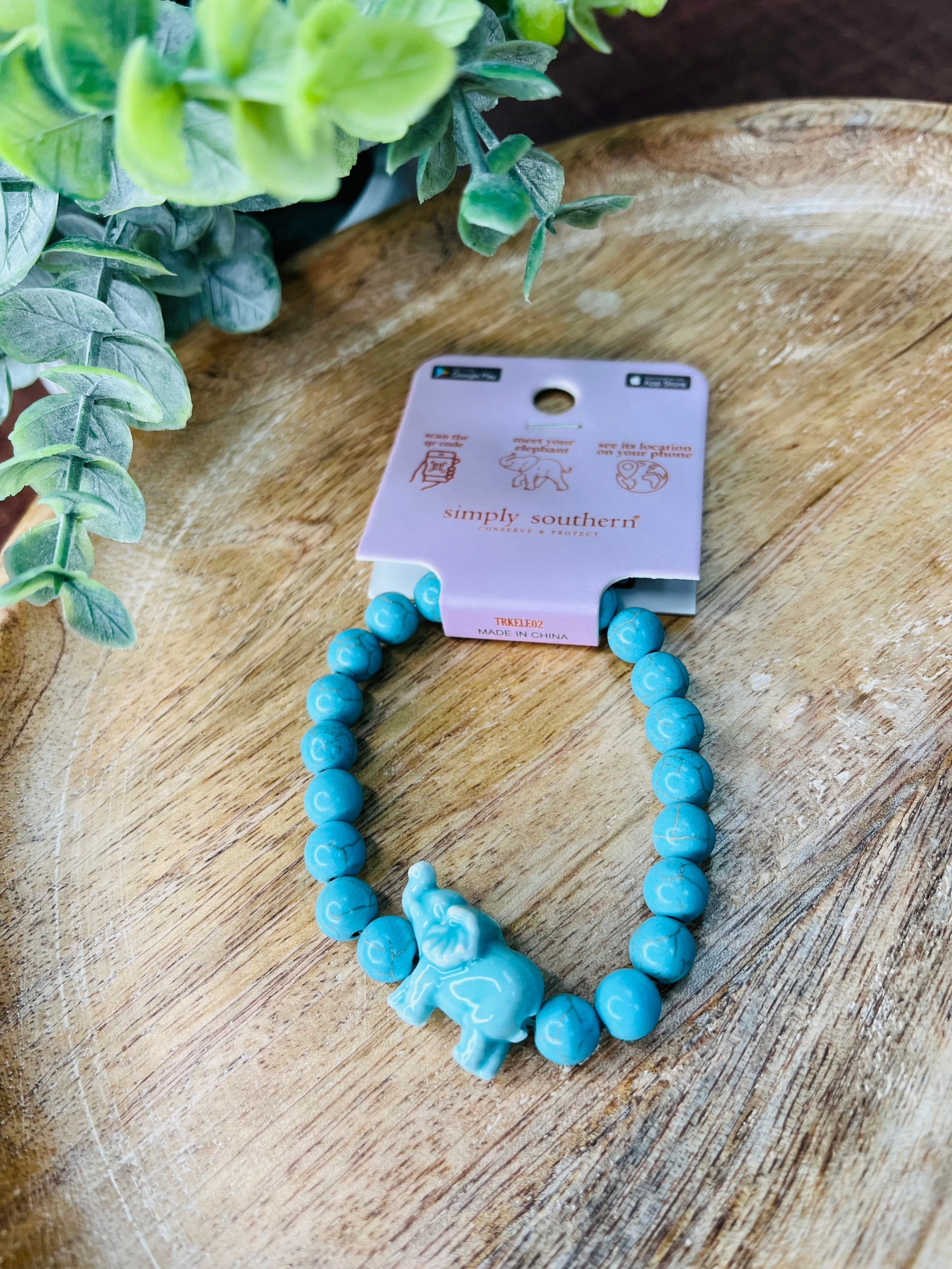 Simply Southern Elephant Tracker Bracelet women's