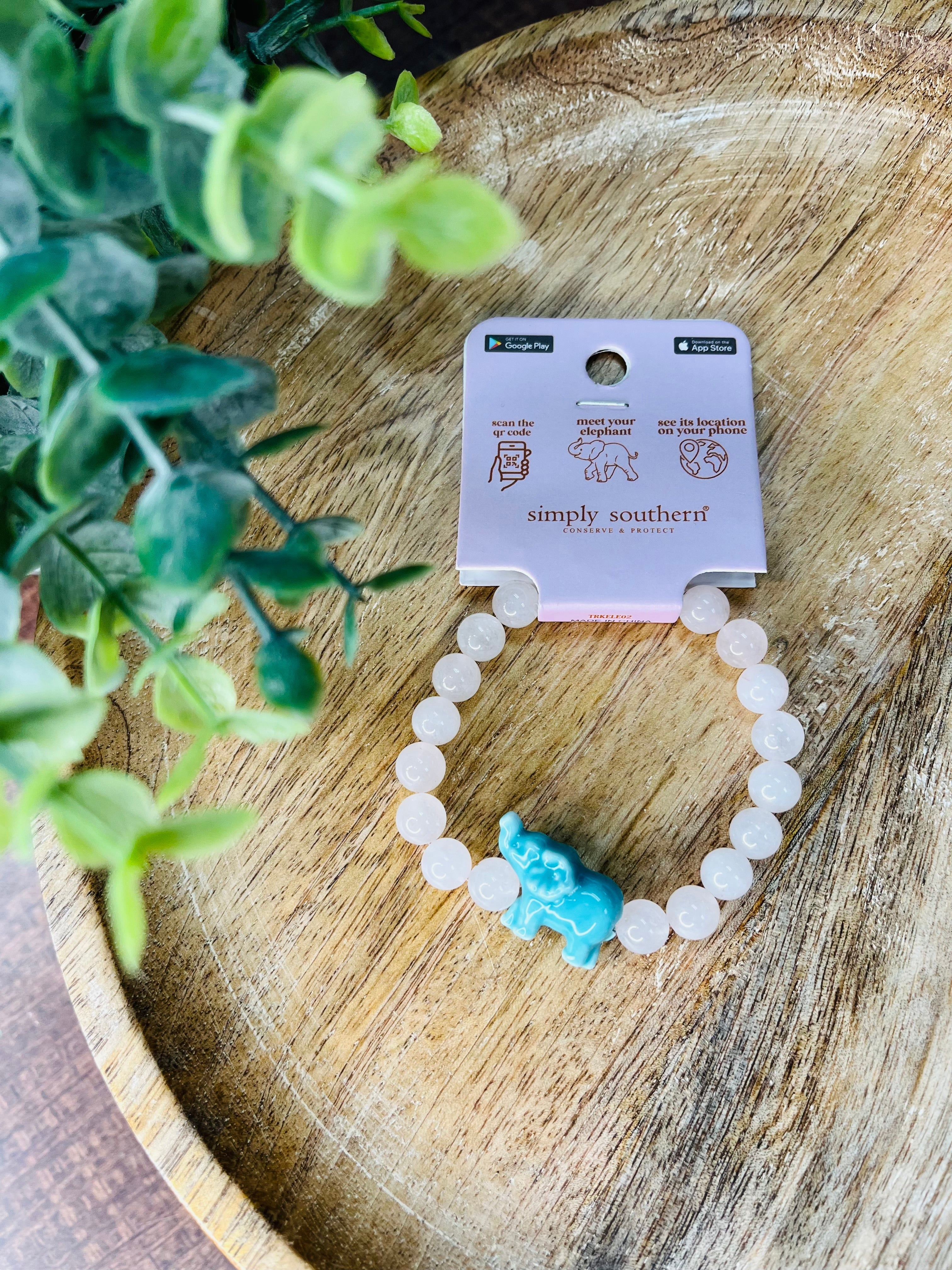 Simply Southern Elephant Tracker Bracelet women's
