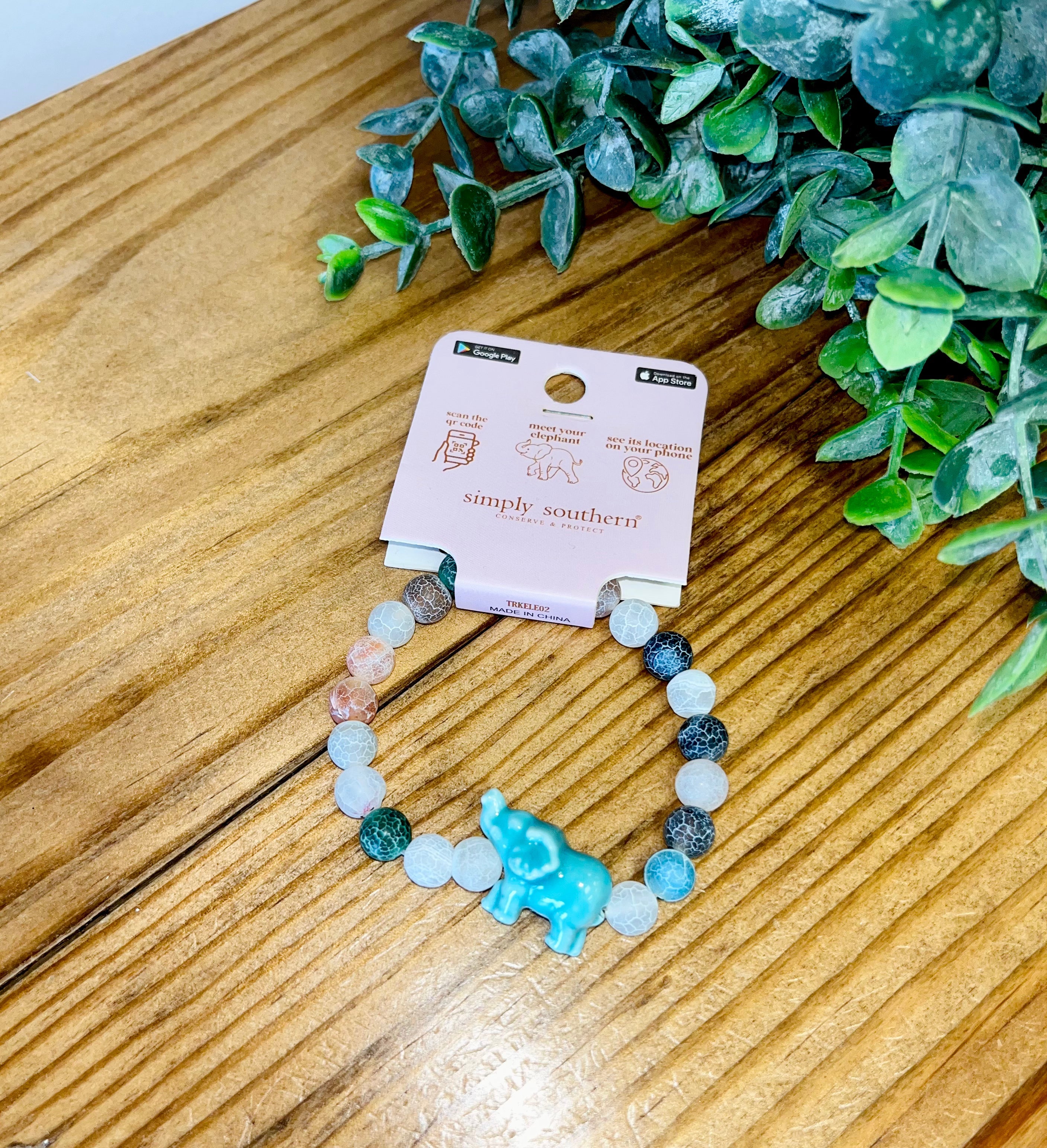 Simply Southern Elephant Tracker Bracelet women's