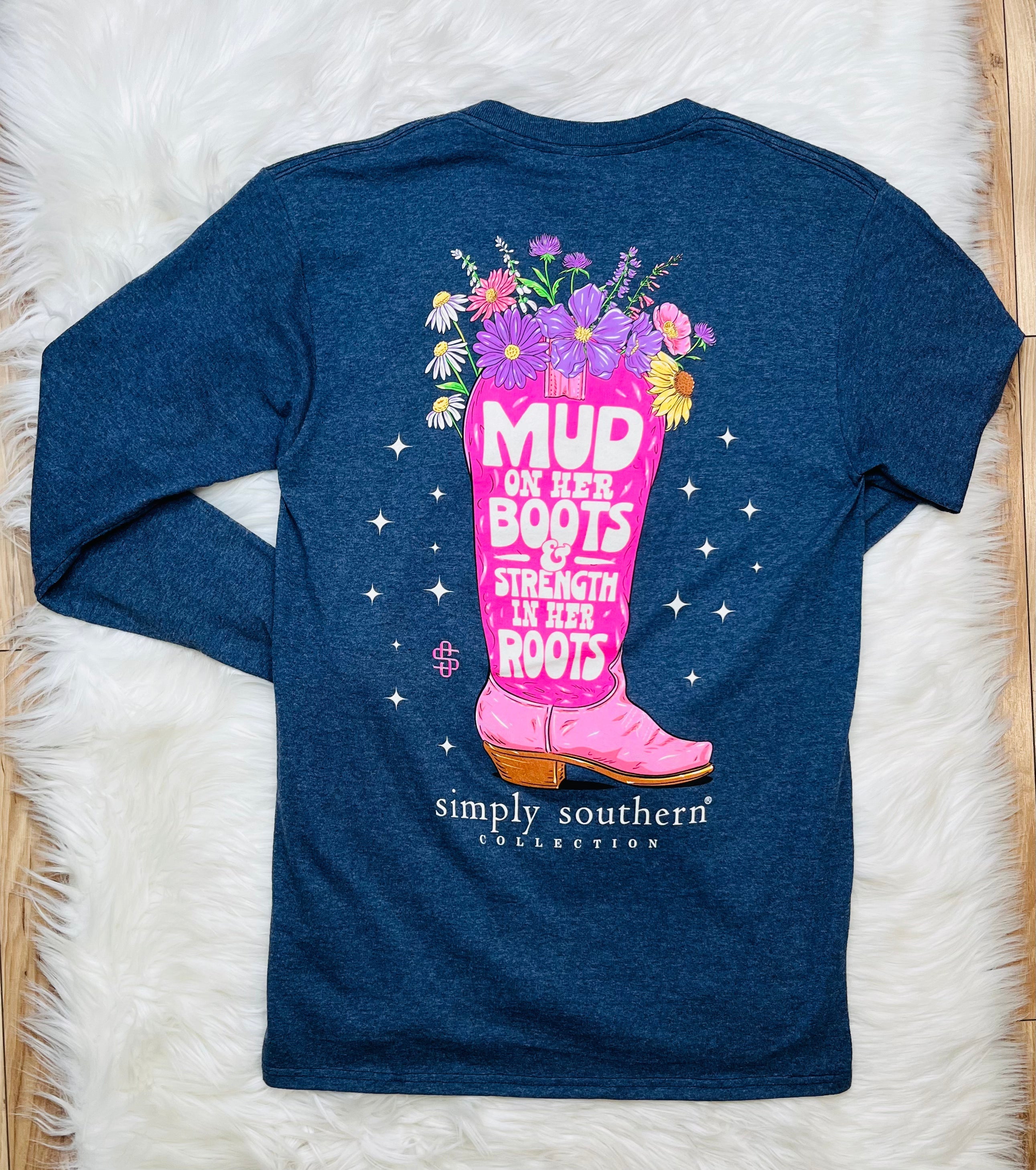 Simply Southern Mud On Her Boots Long Sleeve Tee