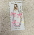 Simply Southern Pearl with Pink Bows Phone Wristlet