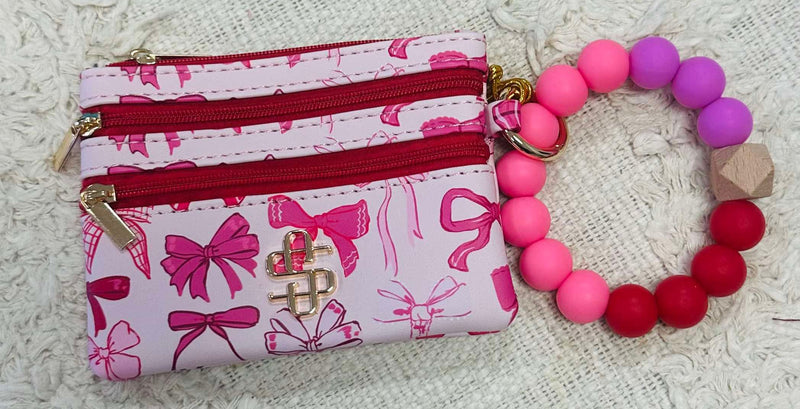 Simply Southern Pink Bow Wristlet