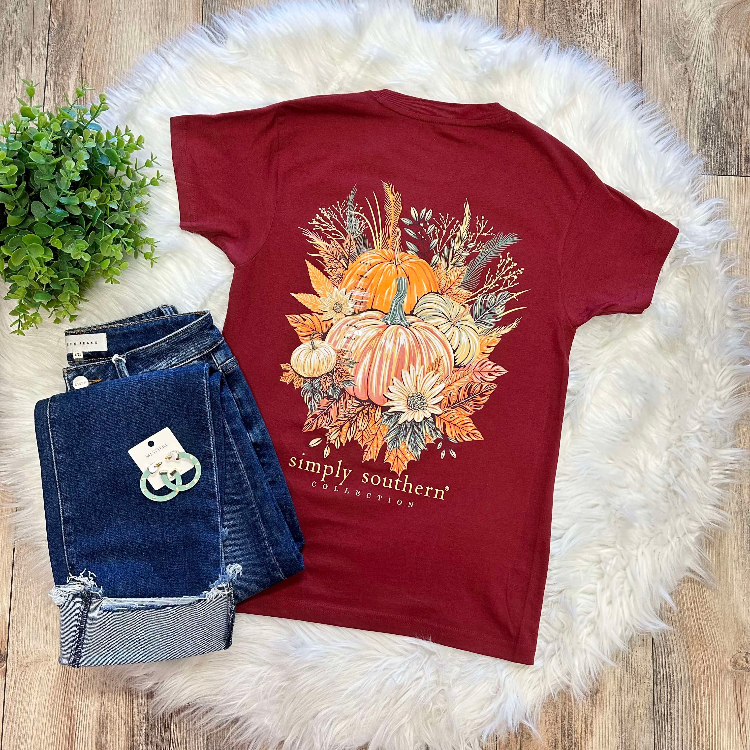 Simply Southern Pumpkin Wreath Graphic Tee Women's