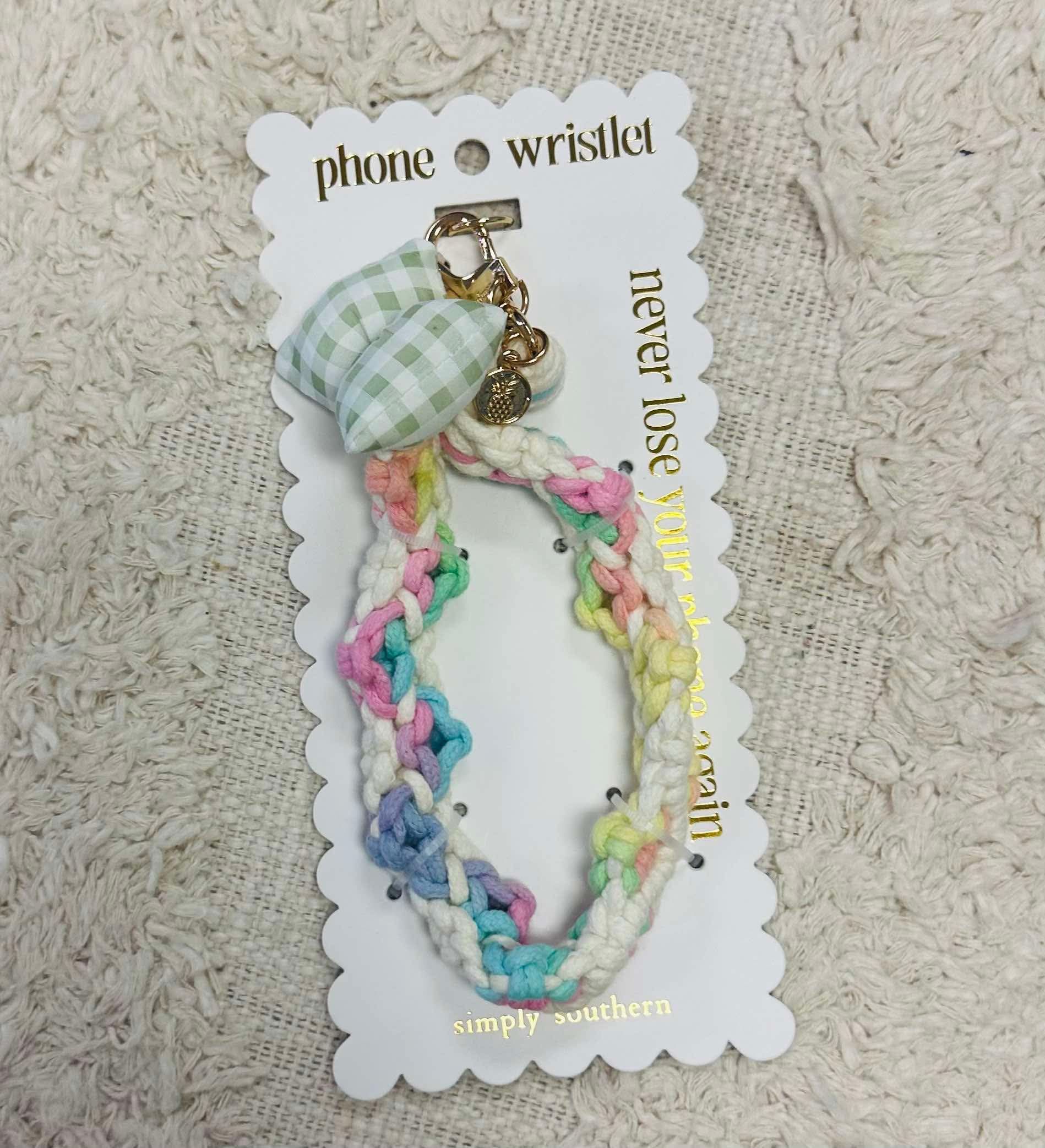 Simply Southern Rainbow Floral with Bow Phone Wristlet