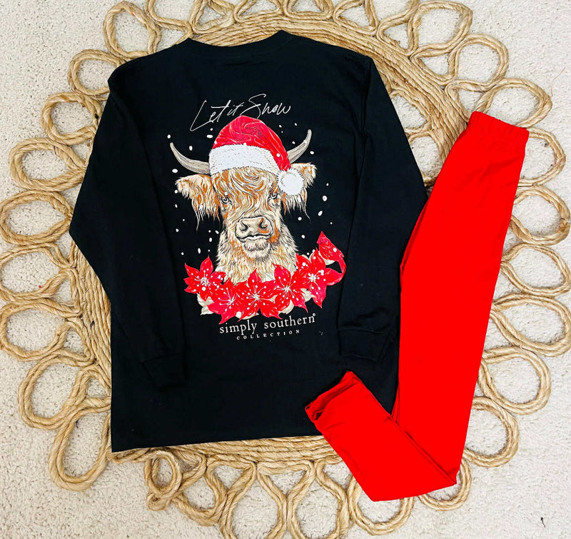 Simply Southern Youth Let it Snow long sleeve