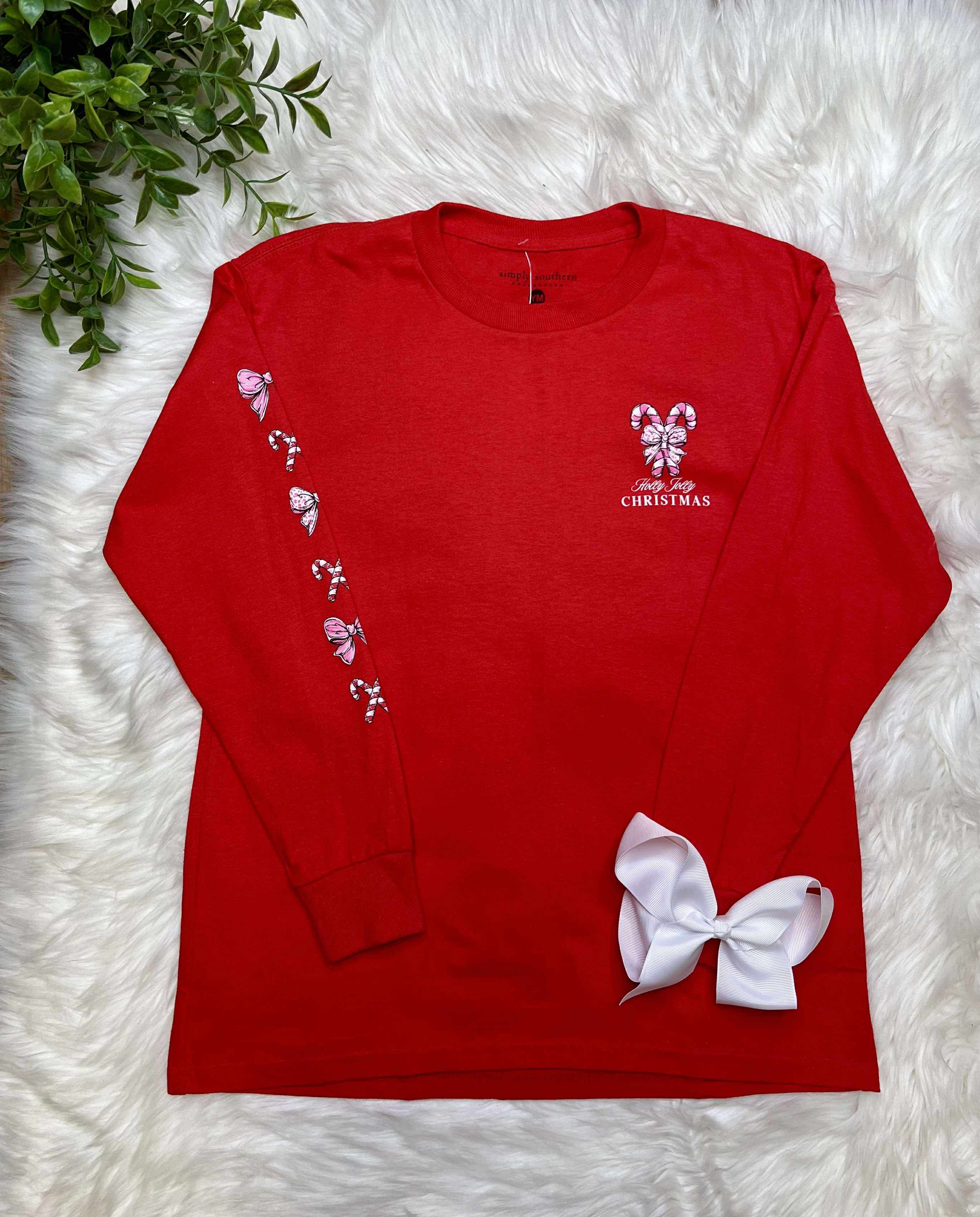 Simply Southern Youth Long Sleeve Bow Tree Tee Girls