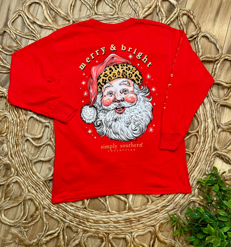 Simply Southern Youth Long Sleeve Santa Tee