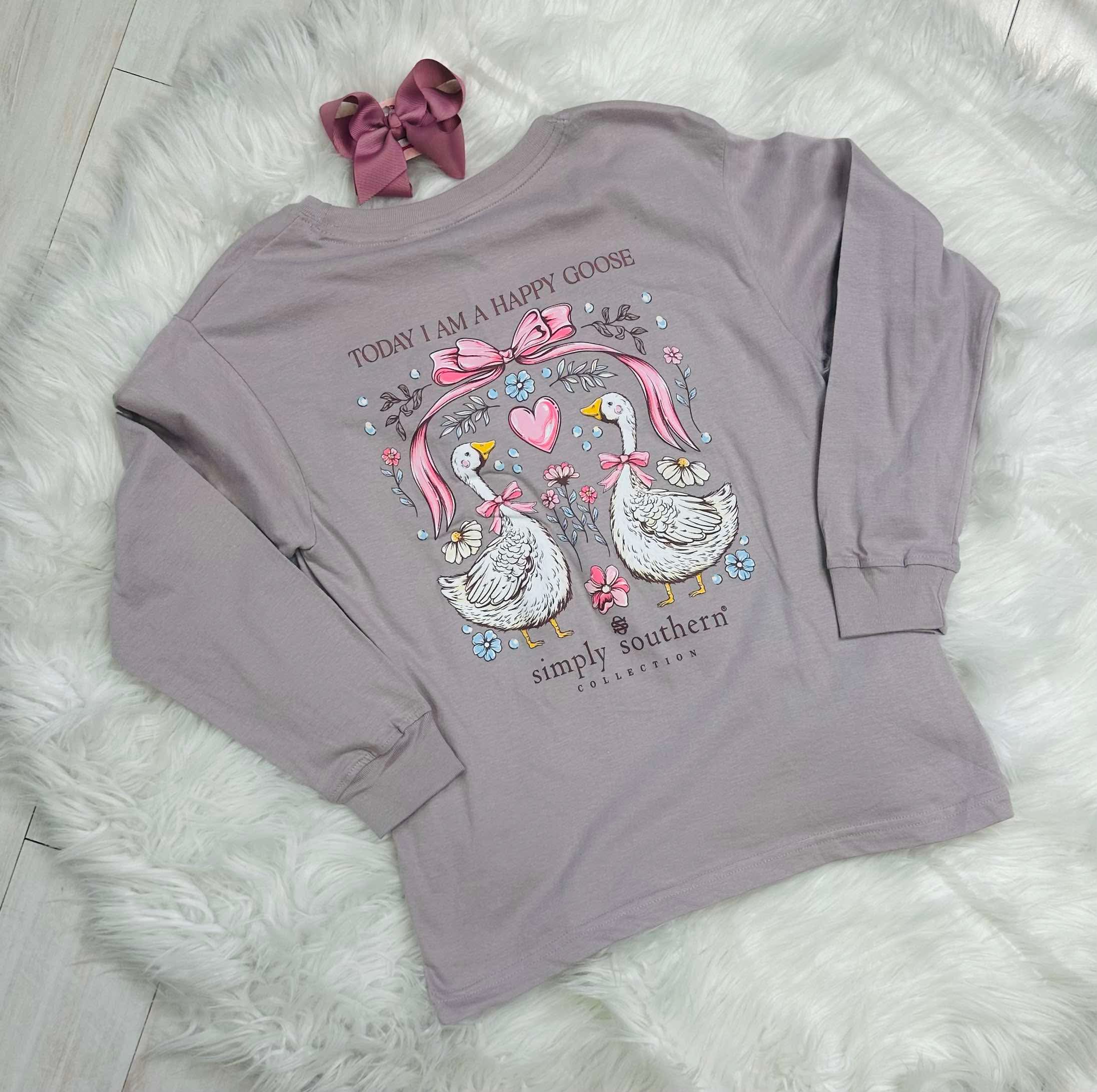 Simply Southern Youth Long Sleeve goose Tee Girls