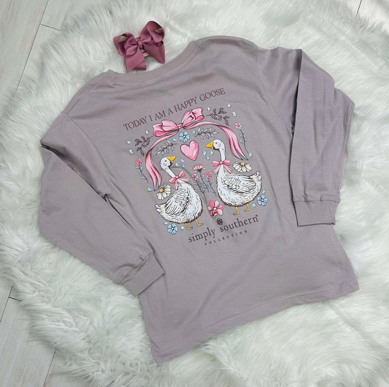 Simply Southern Youth Long Sleeve goose Tee
