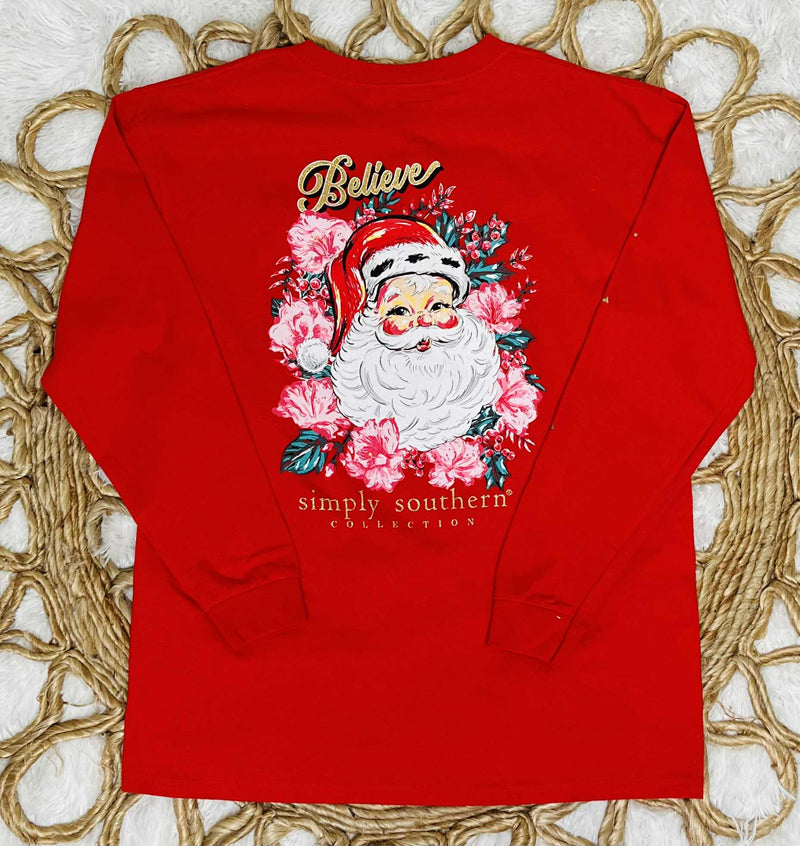 Simply Southern Youth Merry and Bright Long sleeve