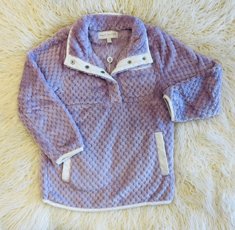 Simply Southern  girls Youth Lavender Pullover