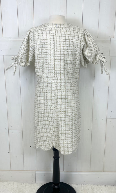 Simply Southern pearl and cream classy dress