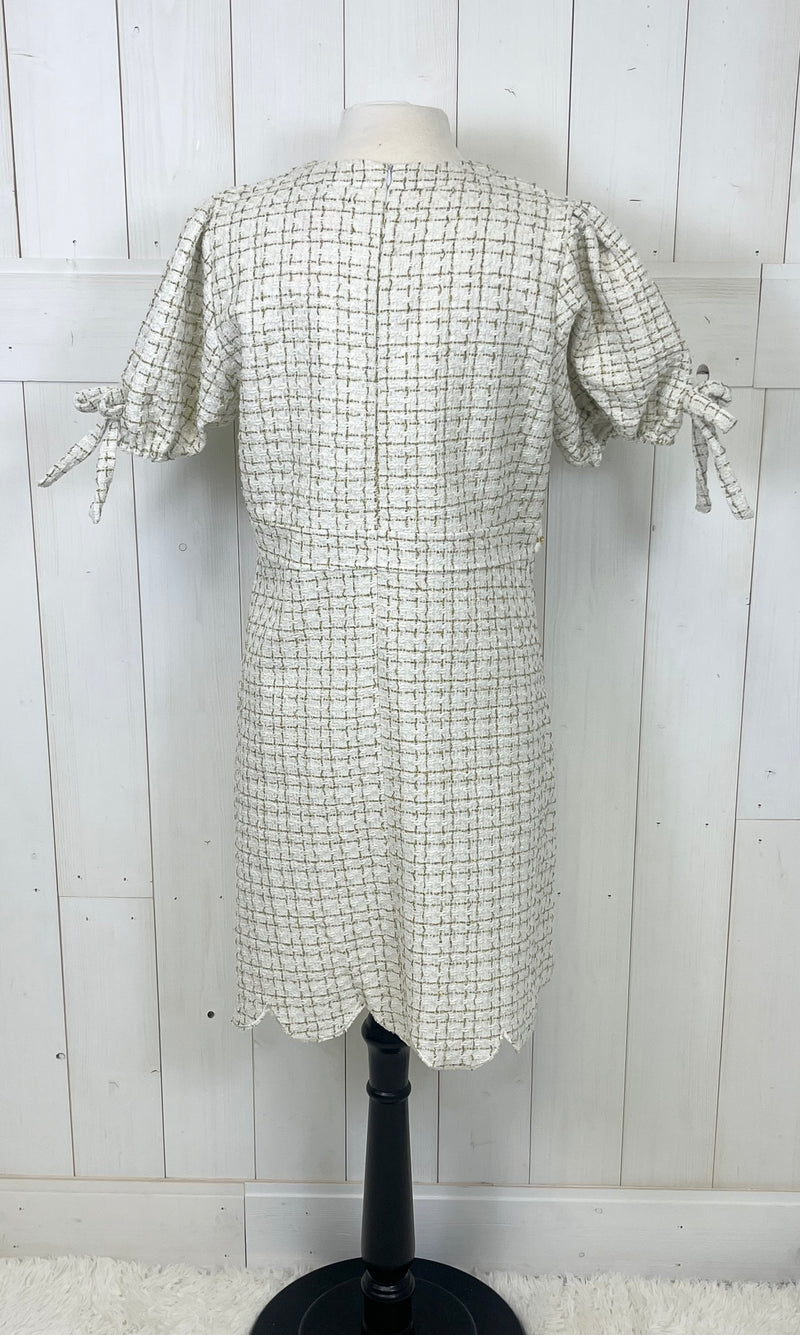 Simply Southern pearl and cream classy dress
