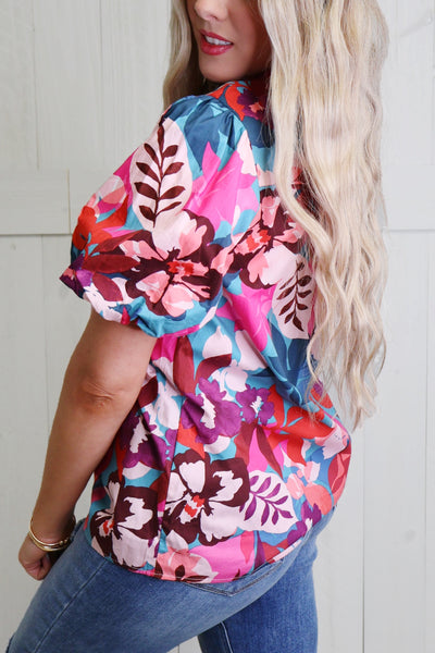 Spring Leaves Blouse Top