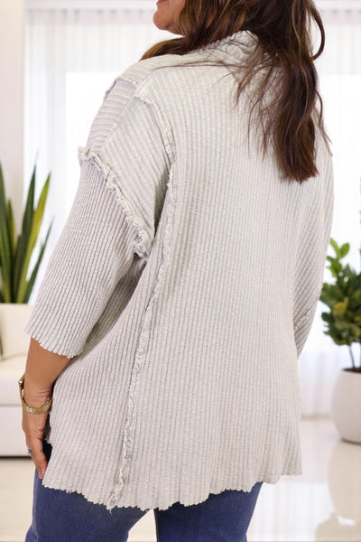 Stone Gray Mineral Washed Pullover