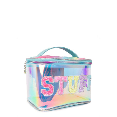 'Stuff' Clear Glazed Glam Bag - Mini Mee Boutique