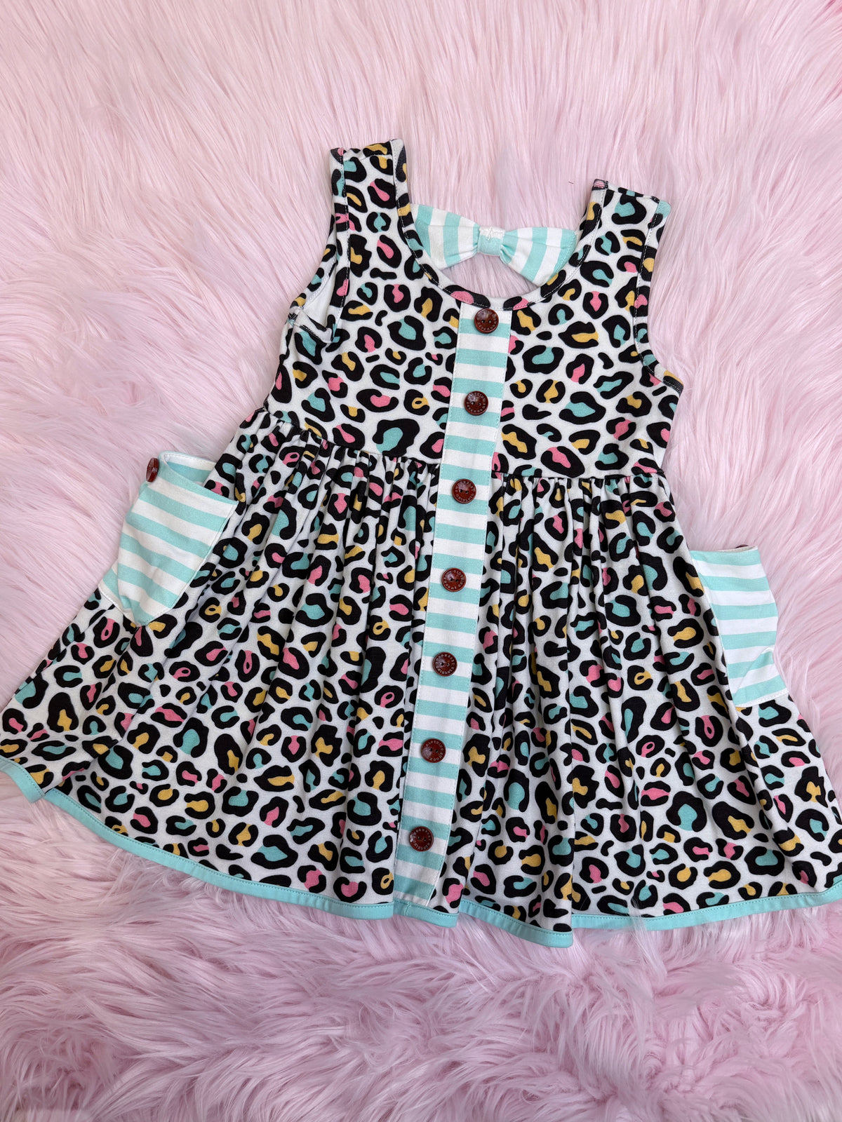 Girl’s Swoon Baby Color Cheetah Dress