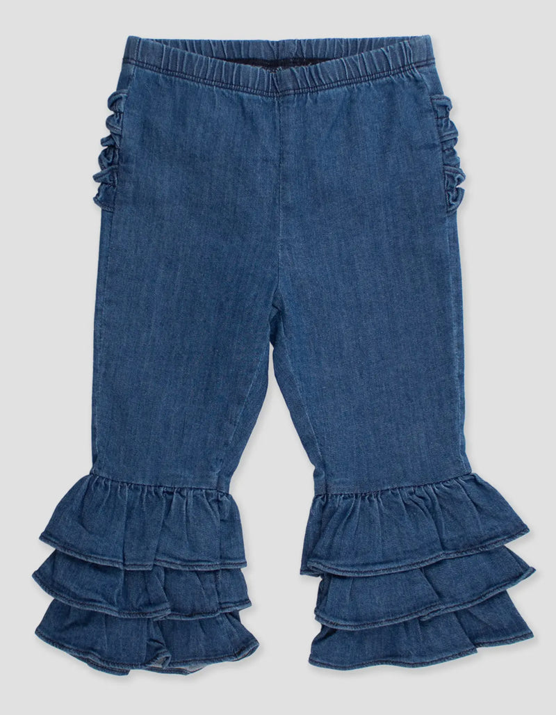 Toddler Girls medium Wash Ruffle Pants
