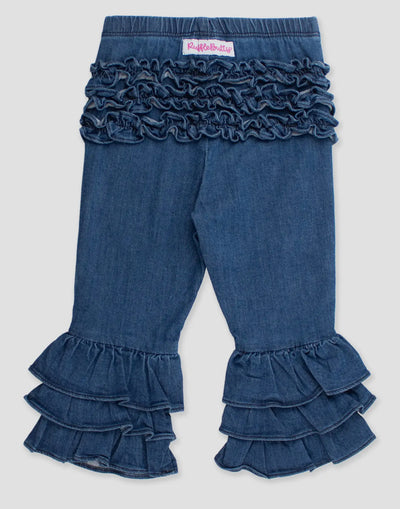 Toddler Girls medium Wash Ruffle Pants