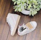 Toddler Metallic white Sneaker - Mini Mee Boutique