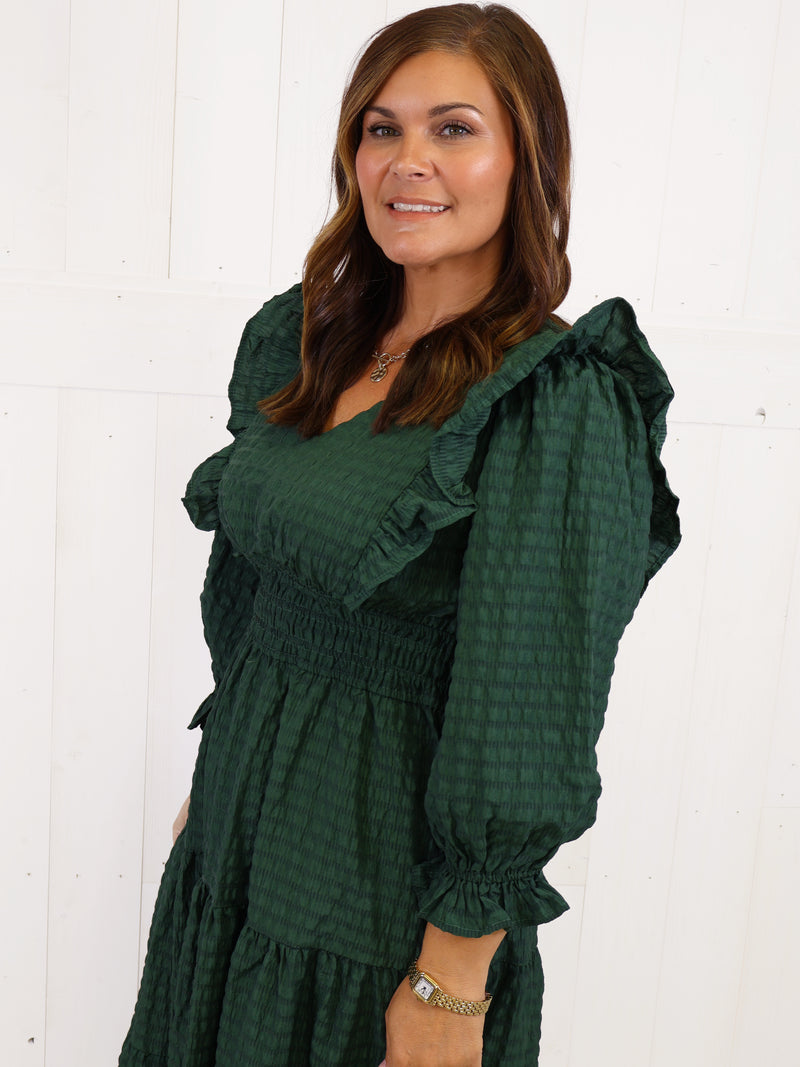 Umgee Hunter Green Textured Maxi