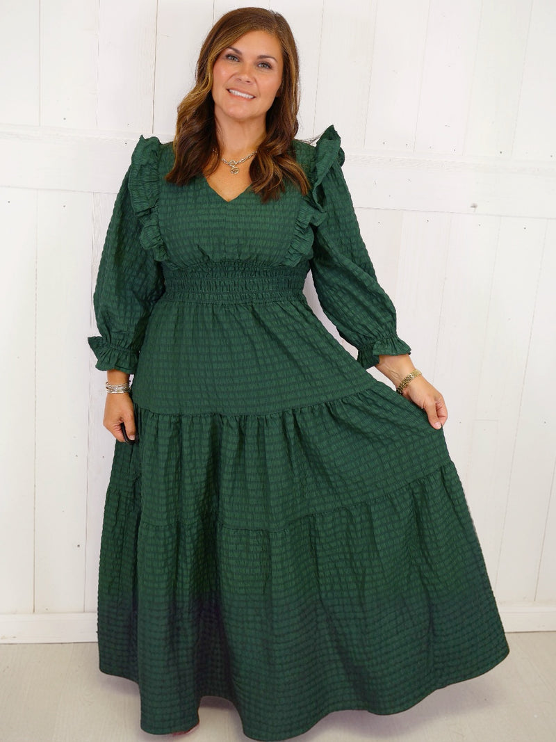 Umgee Hunter Green Textured Maxi