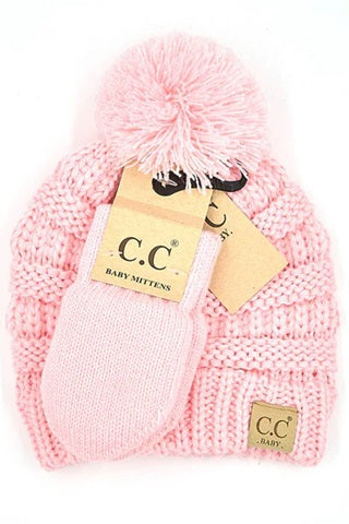 C.C Baby Light Pink With Mittens - Mini Mee Boutique