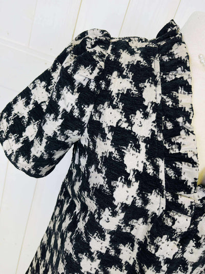 VOY Houndstooth Print Dress