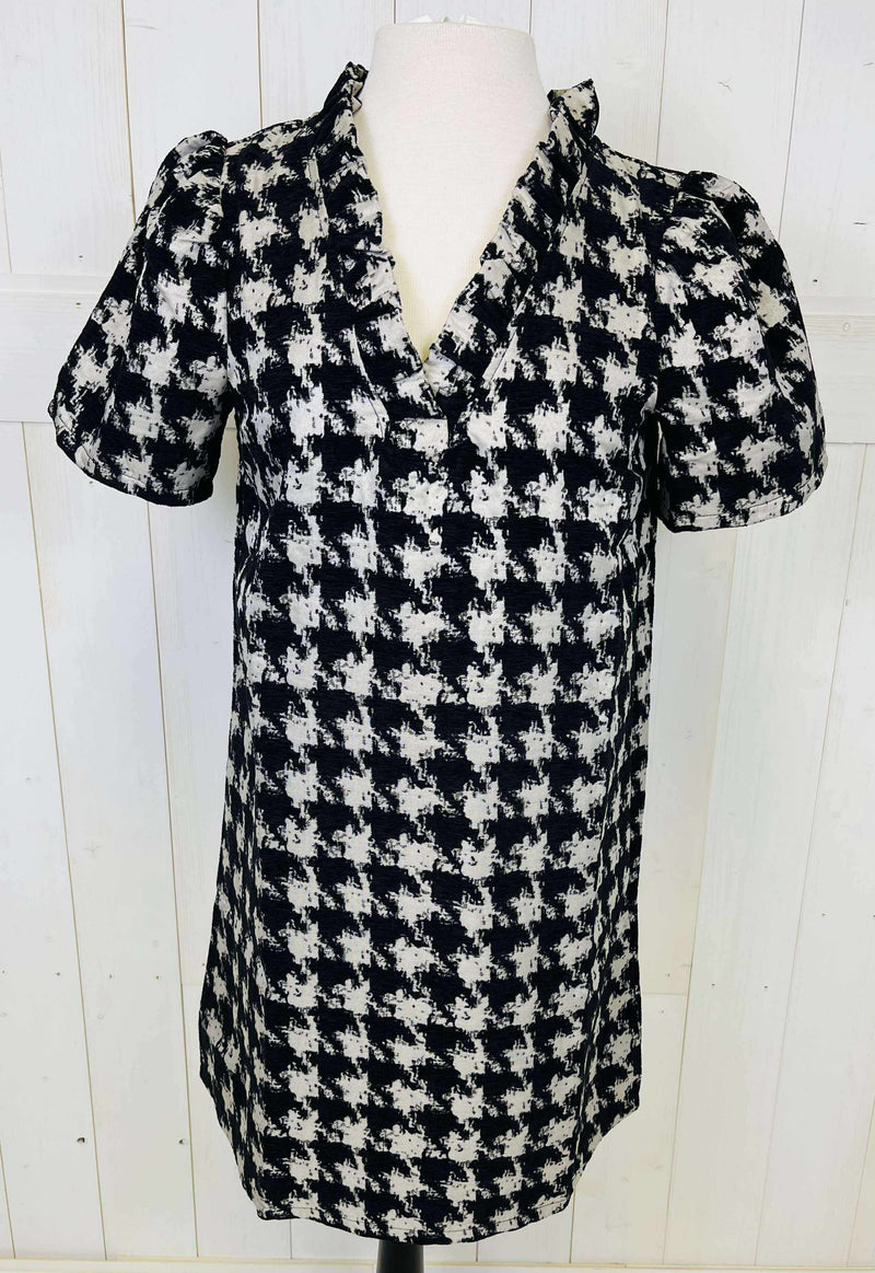 VOY Houndstooth Print Dress
