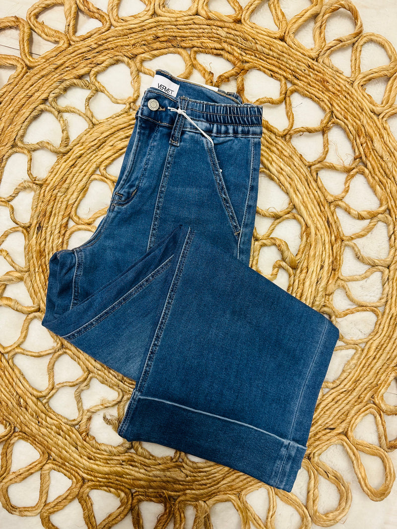 Vervet High Rise Baggy Cuff Jeans 3589