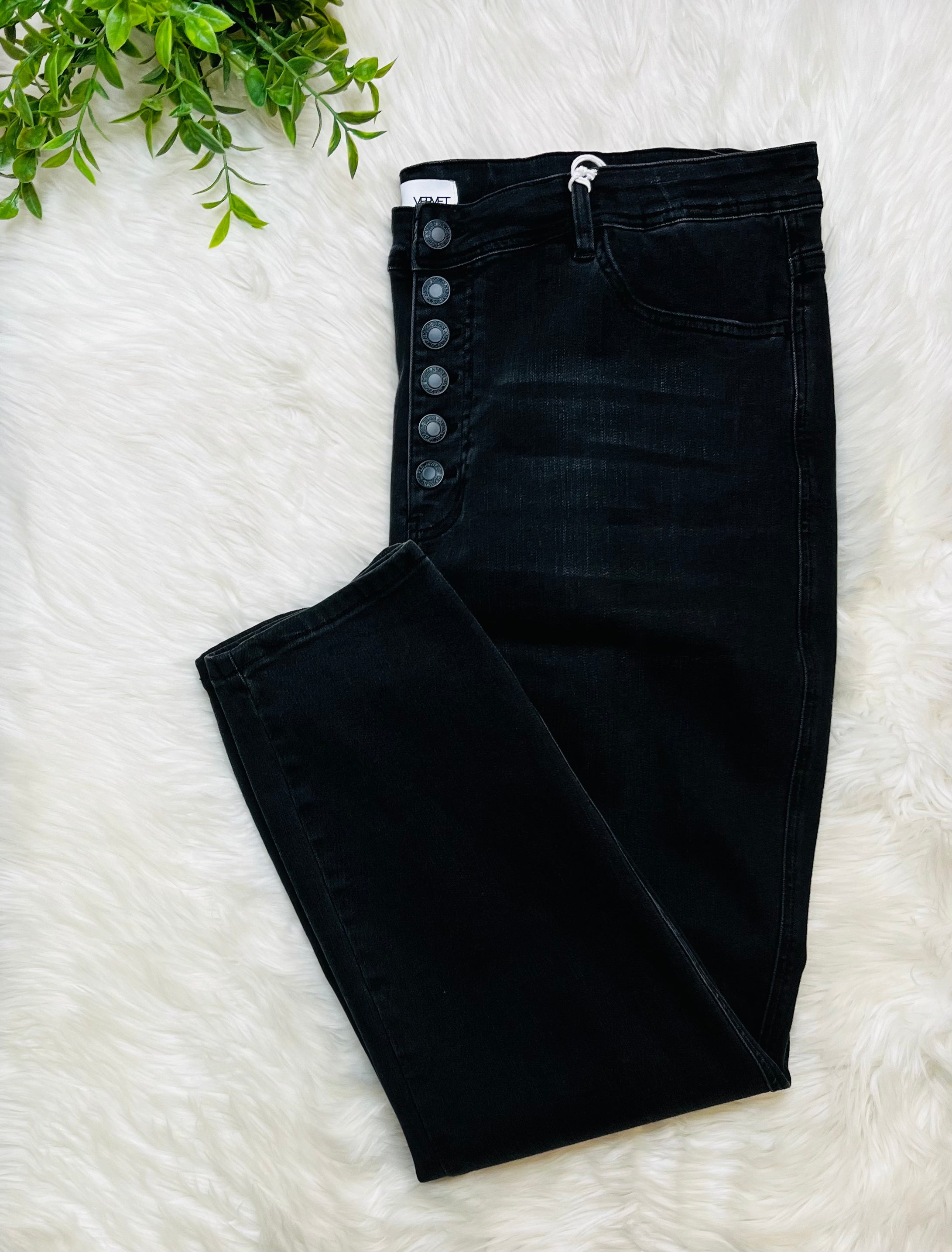 Vervet High Rise Button Fly Jeans