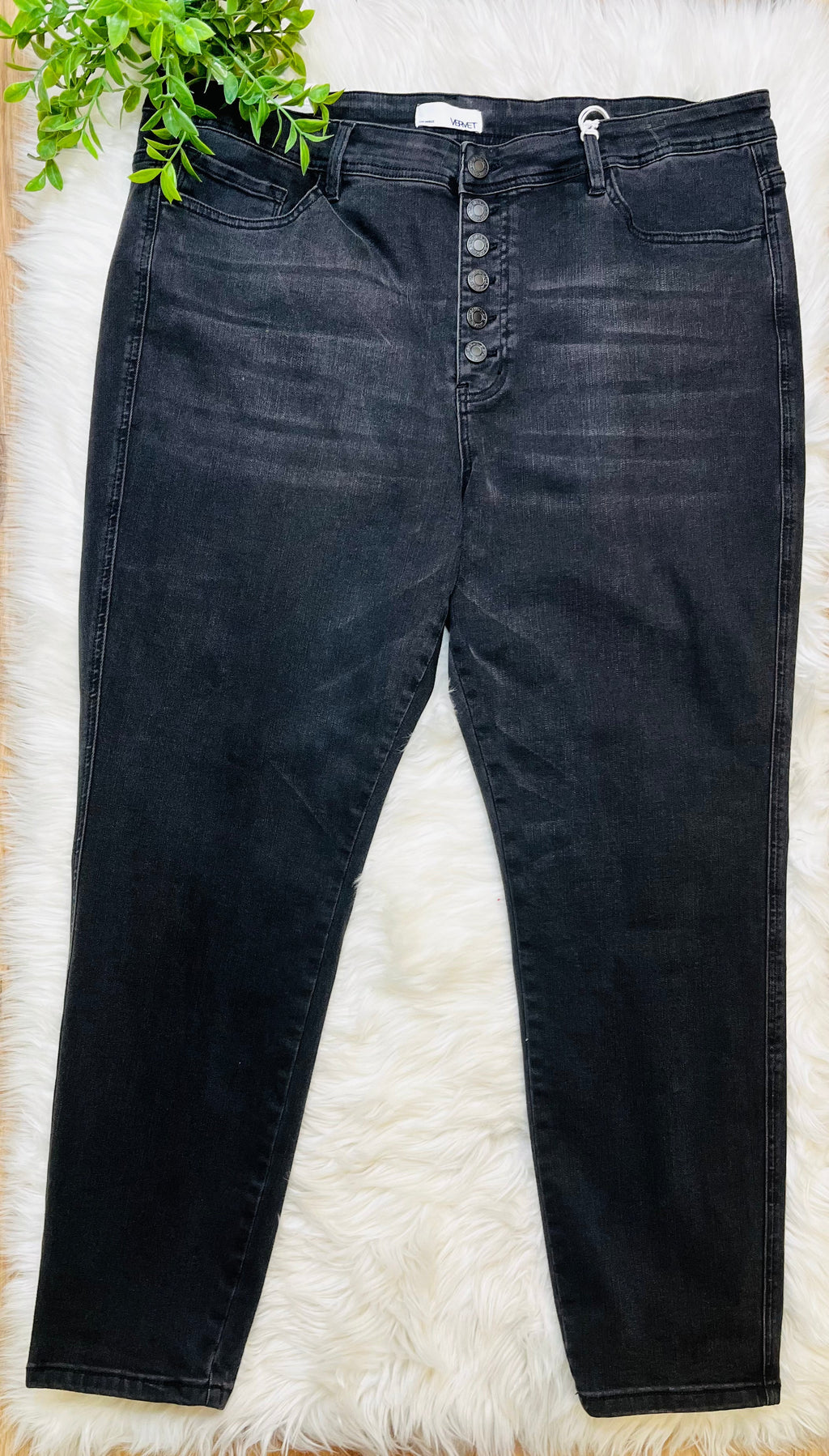 Vervet High Rise Button Fly Jeans