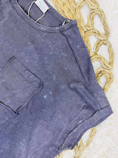 Very J Black round neck top